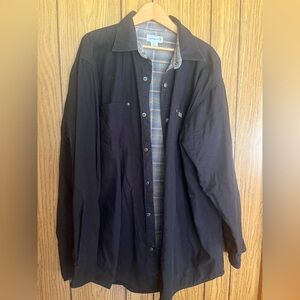 Carhartt Black Men’s Lined Shirt Jacket with Plaid Interior